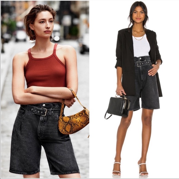 AGOLDE Reworked 90's Paperbag Shorts - Picture 3 of 5